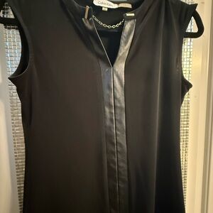 Calvin Klein Black top  with Chain Accent size XS